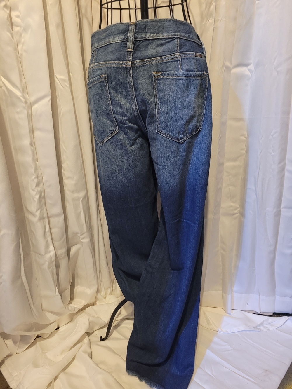 Maurices Womens Distressed Dark Blue Bootcut Jeans - Picture 3 of 5
